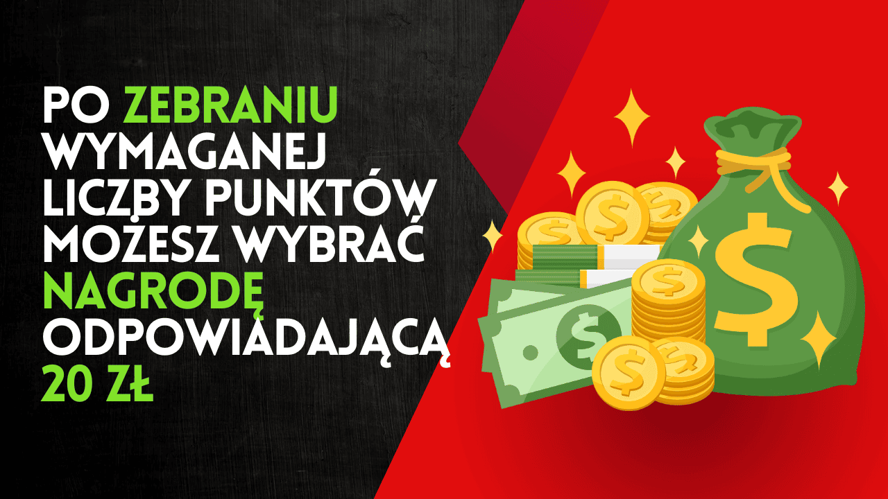 Wymiana punkt&oacute;w na nagrodę 20 zł