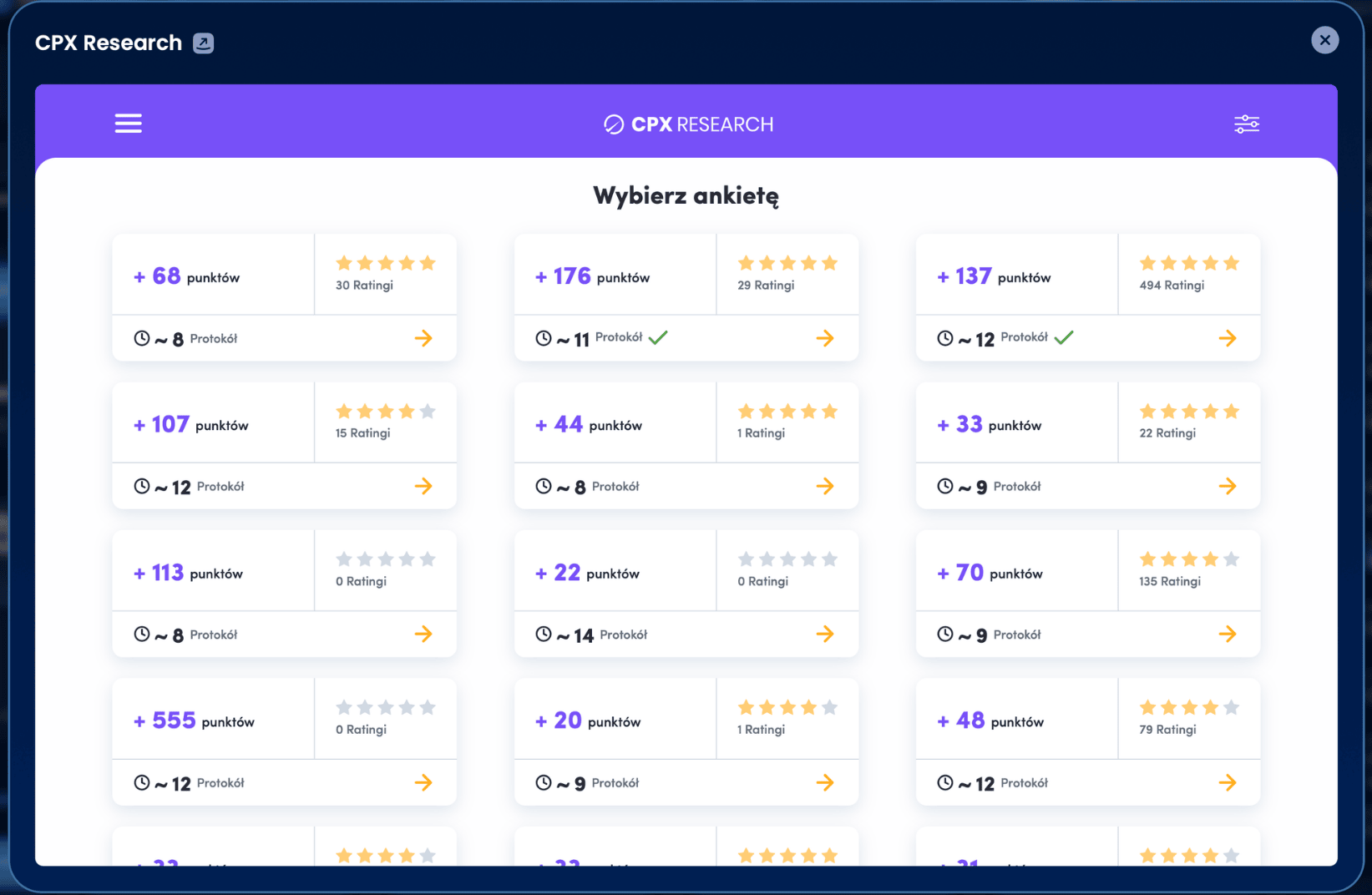 Ankiety CPX Research na GrynaPlus.pl